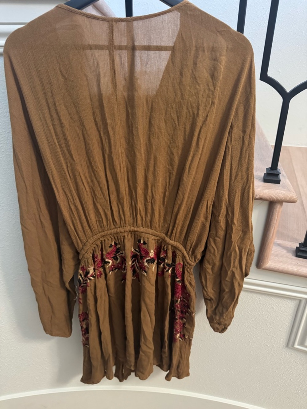 Free People Rust Brown Casual Dress - Picture 7 of 8